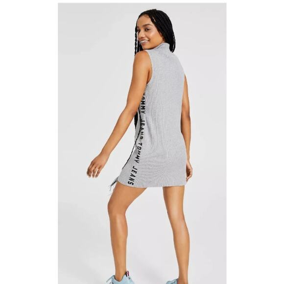 Tommy Jeans Womens Sleeveless Short Sweaterdress Large Grey NWT - Picture 2 of 6
